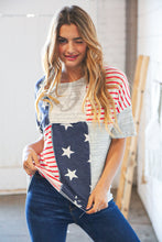 Load image into Gallery viewer, American Flag Color Block Overlock Thermal Top
