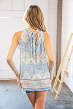 Load image into Gallery viewer, Boho Print Keyhole Halter Neck Woven Top
