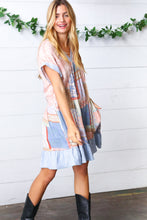 Load image into Gallery viewer, Denim Paisley Patchwork Woven Dress
