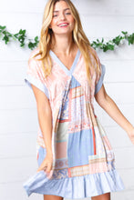 Load image into Gallery viewer, Denim Paisley Patchwork Woven Dress
