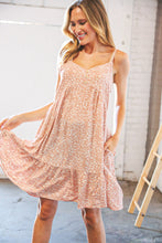 Load image into Gallery viewer, Ditzy Floral Babydoll Button Pocketed Sleeveless Dress
