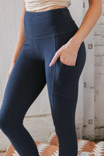 Load image into Gallery viewer, Charcoal Better Cotton Wide Waistband Pocketed Leggings
