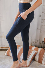 Load image into Gallery viewer, Charcoal Better Cotton Wide Waistband Pocketed Leggings
