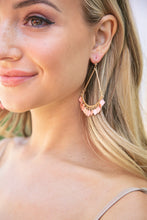 Load image into Gallery viewer, Blush Chandelier Fringe Teardrop Dangle Earrings
