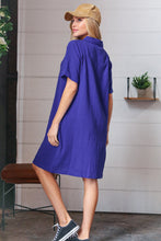 Load image into Gallery viewer, Off Blue Cotton Placard Yoke Midi Dress
