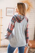 Load image into Gallery viewer, Brushed Hacci Plaid Kangaroo Pocket Hoodie
