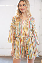 Load image into Gallery viewer, Taupe Rayon Challis Ethnic Back Keyhole Pocketed Romper
