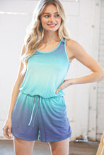 Load image into Gallery viewer, Mint Ombre Back Clasp Keyhole Pocketed Romper
