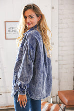 Load image into Gallery viewer, Navy Blue Washed  Cotton Oversized Corduroy Pocketed Shacket
