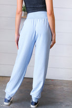 Load image into Gallery viewer, Spring Blue Woven Airflow Wide Waistband Jogger

