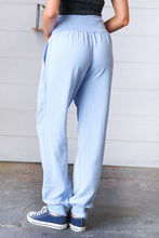 Load image into Gallery viewer, Spring Blue Woven Airflow Wide Waistband Jogger
