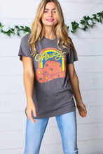 Load image into Gallery viewer, Grey Cotton Western Howdy Cowboy Graphic Tee
