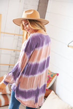Load image into Gallery viewer, Purple &amp; Mauve Tie Dye Long Sleeve Knit Top
