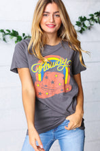 Load image into Gallery viewer, Grey Cotton Western Howdy Cowboy Graphic Tee
