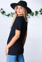 Load image into Gallery viewer, Black Cotton Nashville Graphic Knit Tee
