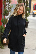 Load image into Gallery viewer, Black Cashmere Feel Oversized Turtleneck Dress
