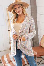 Load image into Gallery viewer, Multi Color Mixed Thread Cardigan with Front Pockets
