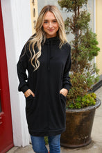 Load image into Gallery viewer, Black Cashmere Feel Oversized Turtleneck Dress
