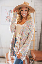 Load image into Gallery viewer, Multi Color Mixed Thread Cardigan with Front Pockets
