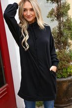 Load image into Gallery viewer, Black Cashmere Feel Oversized Turtleneck Dress
