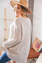 Load image into Gallery viewer, Multi Color Mixed Thread Cardigan with Front Pockets
