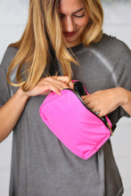 Load image into Gallery viewer, Hot Pink Nylon Zipper Buckle Belt Sling
