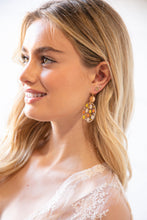 Load image into Gallery viewer, Sunflower Bouquet Clear Disc Earrings
