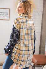 Load image into Gallery viewer, Black &amp; Beige Cotton Plaid Button Down Shirt
