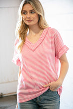 Load image into Gallery viewer, Fuchsia Two-Tone Jacquard Dolman Out Seam Top
