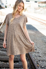 Load image into Gallery viewer, Leopard Print Flutter Sleeve Shift Dress with Side Pockets
