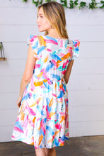 Load image into Gallery viewer, Color Splash Button Up Lined Dress
