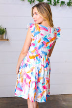 Load image into Gallery viewer, Color Splash Button Up Lined Dress
