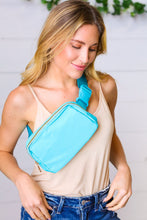Load image into Gallery viewer, Electric Blue Nylon Zipper Buckle Belt Sling
