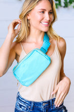Load image into Gallery viewer, Electric Blue Nylon Zipper Buckle Belt Sling
