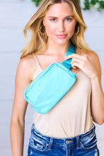 Load image into Gallery viewer, Electric Blue Nylon Zipper Buckle Belt Sling
