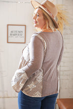 Load image into Gallery viewer, Eggplant Aztec Tribal Bell Sleeve Babydoll Top

