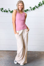 Load image into Gallery viewer, Taupe Wide Leg Linen Pants
