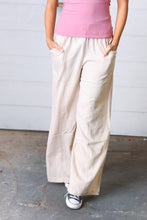 Load image into Gallery viewer, Taupe Wide Leg Linen Pants
