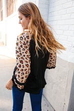 Load image into Gallery viewer, Animal Print Double Ruffle Sleeve Knit Pullover
