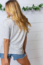 Load image into Gallery viewer, LT Grey Distressed Free Bird Graphic Knit Tee
