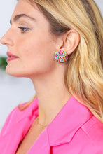 Load image into Gallery viewer, Rainbow Multicolor Bead Stud Earrings
