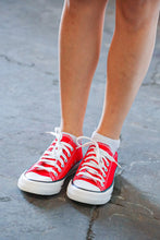 Load image into Gallery viewer, Red Canvas Lace Up Sneakers
