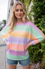 Load image into Gallery viewer, Rainbow Multicolor Vintage Dolman Knit Top
