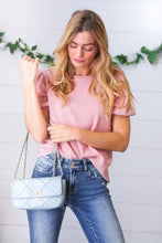 Load image into Gallery viewer, Dusty Blue Rectangular Quilted Chain Strap Clasp Bag
