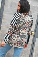 Load image into Gallery viewer, Camo Leopard Print Triangle Reverse Stitch Top
