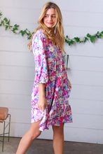 Load image into Gallery viewer, Liliac Floral Babydoll Ruffle Capped Sleeve Dress
