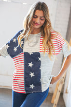 Load image into Gallery viewer, American Flag Color Block Overlock Thermal Top
