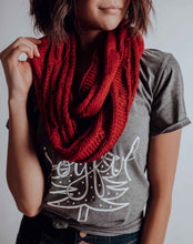 Load image into Gallery viewer, My Red Winter Infinity Knit Scarf
