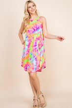Load image into Gallery viewer, Into the Neon Tie Dye Dress
