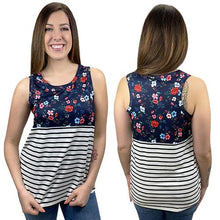 Load image into Gallery viewer, The Striped Floral Tank
